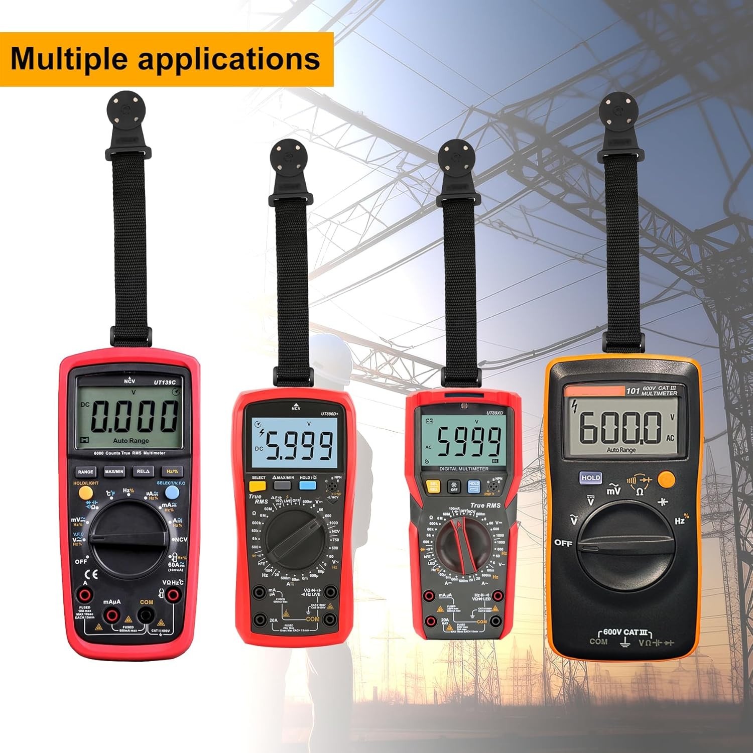 ZIBOO ZB-TPAK Multimeter Meter Hanging Strap Kit for Fluke Meters 15B+ 17B+ 1…