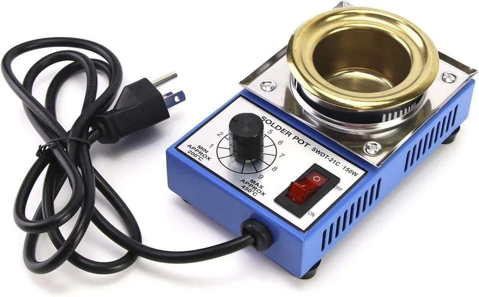 Solder Pot, 150W 110V, 50Mm Soldering Bath Titanium Plate, Capacity 500G 200-450