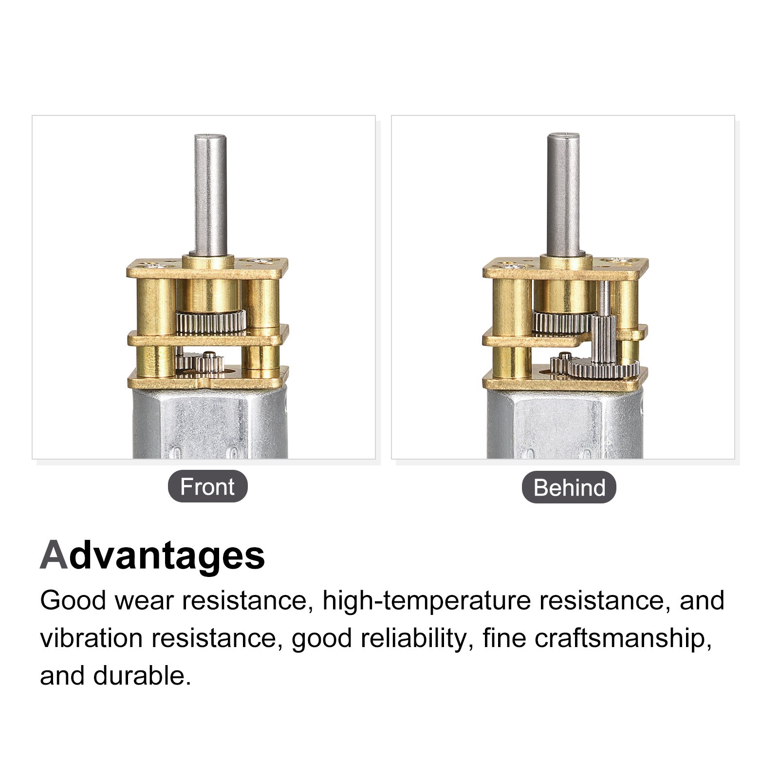 2 Pack Micro Speed Reduction Gear Motor DC 6V 1000RPM with Full Metal Gearbox