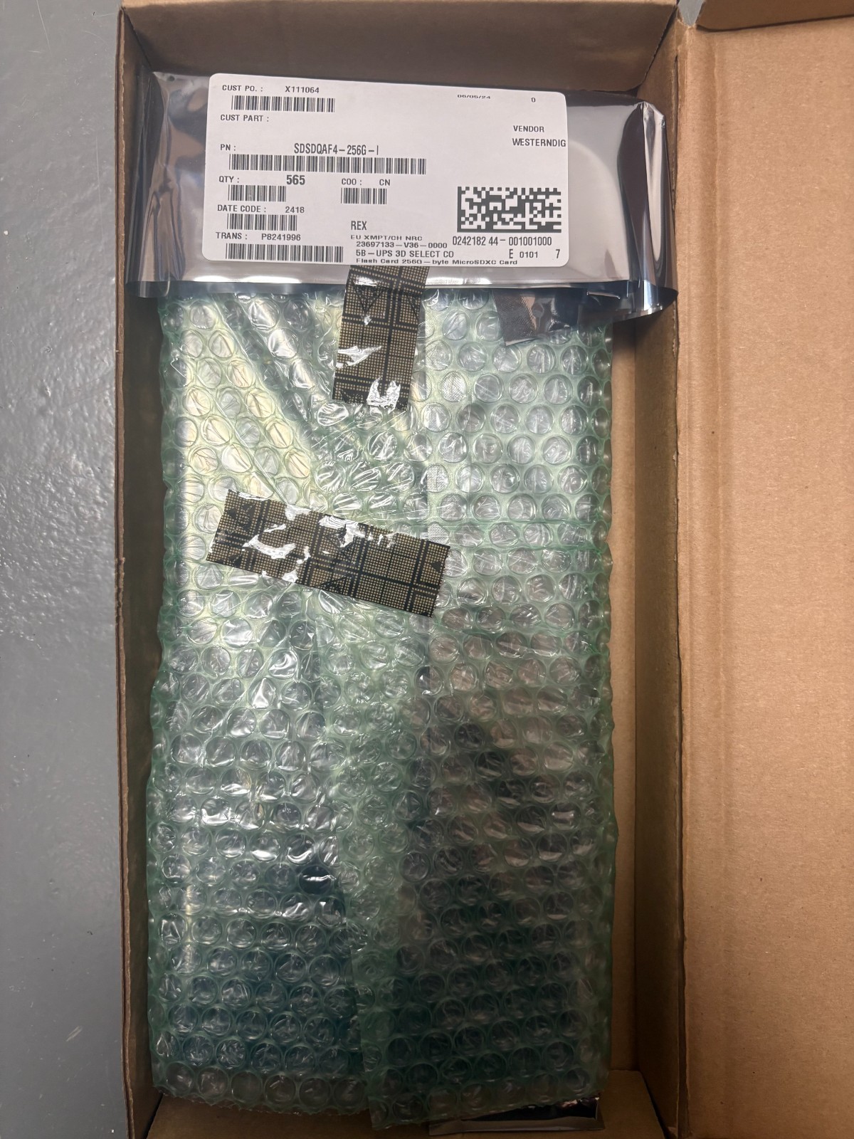 SDSDQAF4-256G-I Western Digital 256GB Industrial microSD card