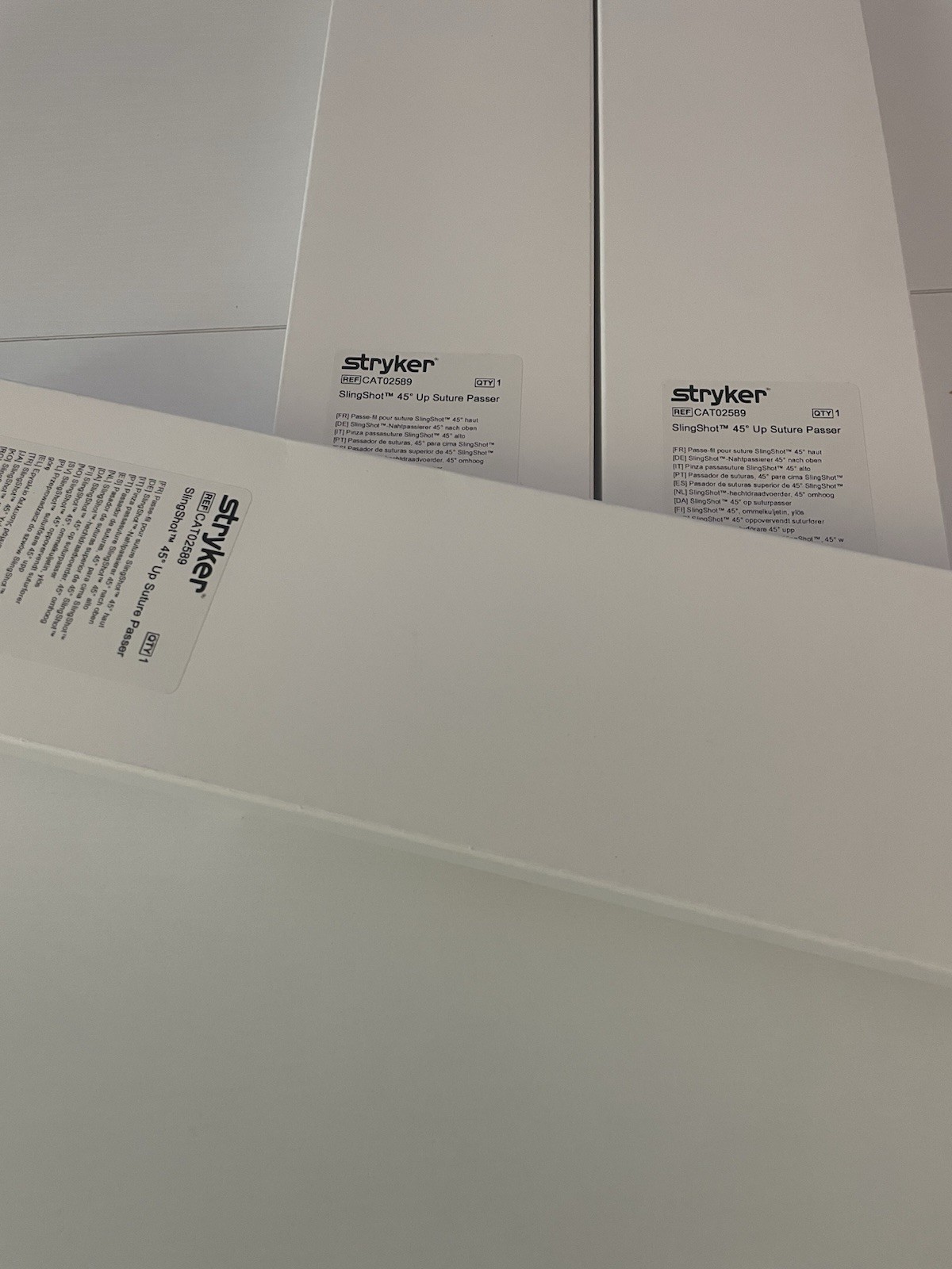 Stryker CAT02589 Sling Shot 45 Degrees Suture Passer, Exp 2026/03, Lot Of 3
