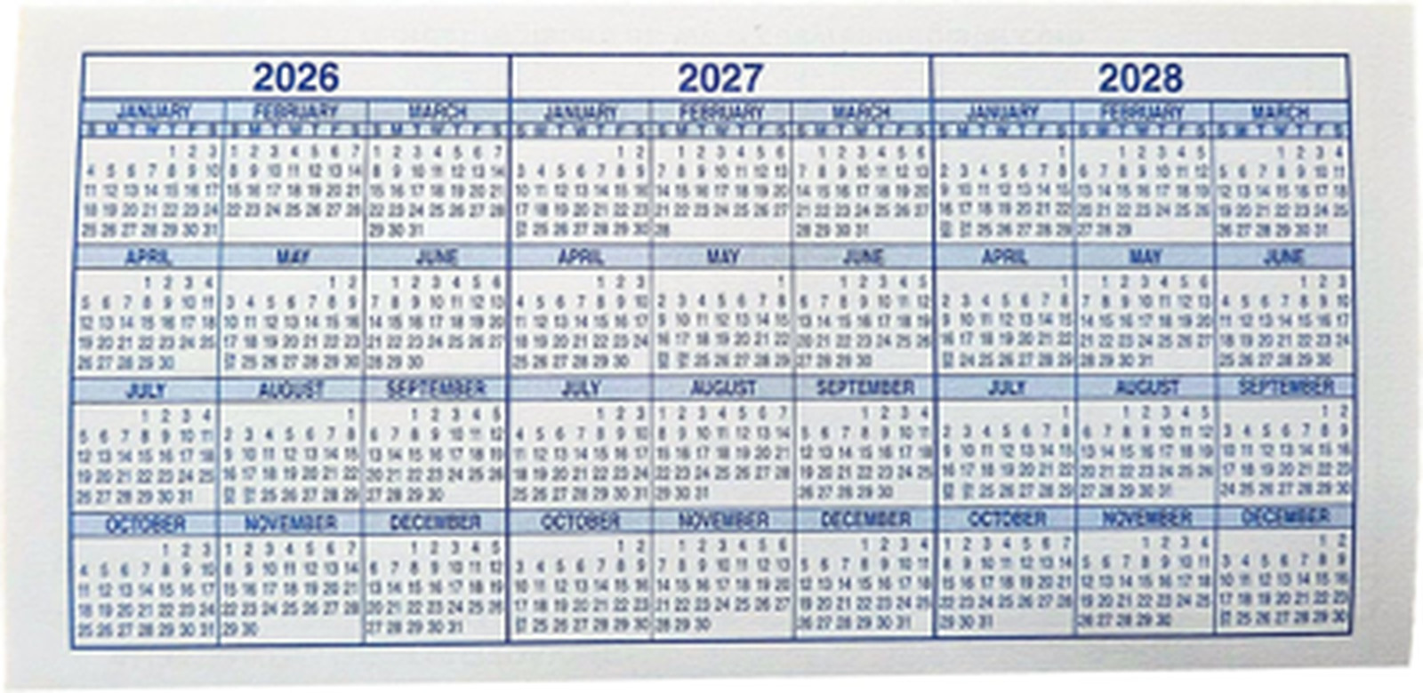 Checkbook Registers 2026 2027 2028 Calendars Made in USA 6×3 Inches 12 Pouches