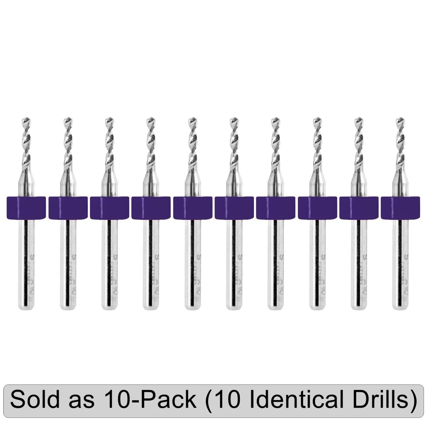 1.90mm Solid Carbide Drill Bit – 10 Pack – CNC – Factory Resharpened