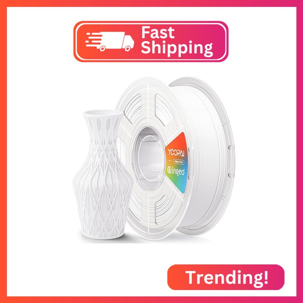 PLA+ Matte Filament 1.75mm, Soft Matte Finish, Reduced Layer Lines, 1KG (2.2lbs)