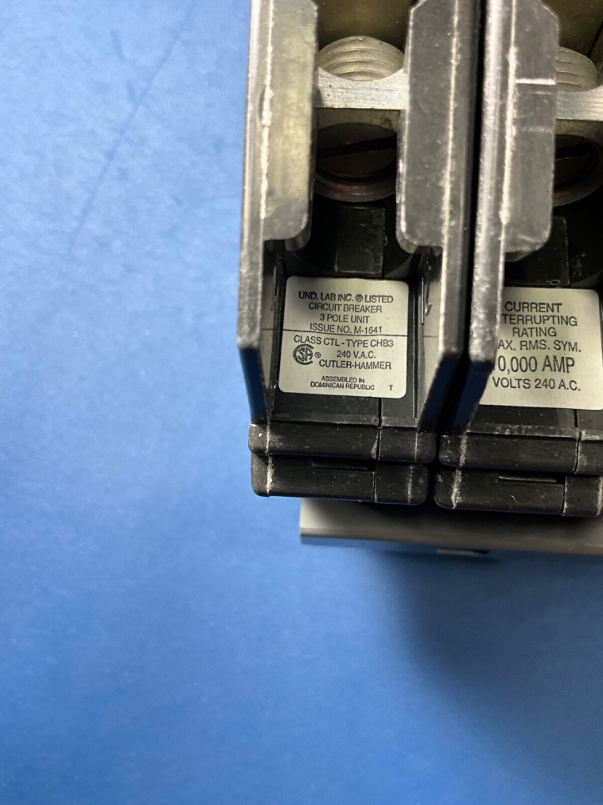 CUTLER HAMMER CHB360 3P 60A 240V BOLT ON CIRCUIT BREAKER