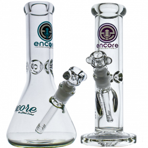 9MM THICK Wall 10 INCH Bong Pipe Clear Glass 50mm Beaker Hookah USA