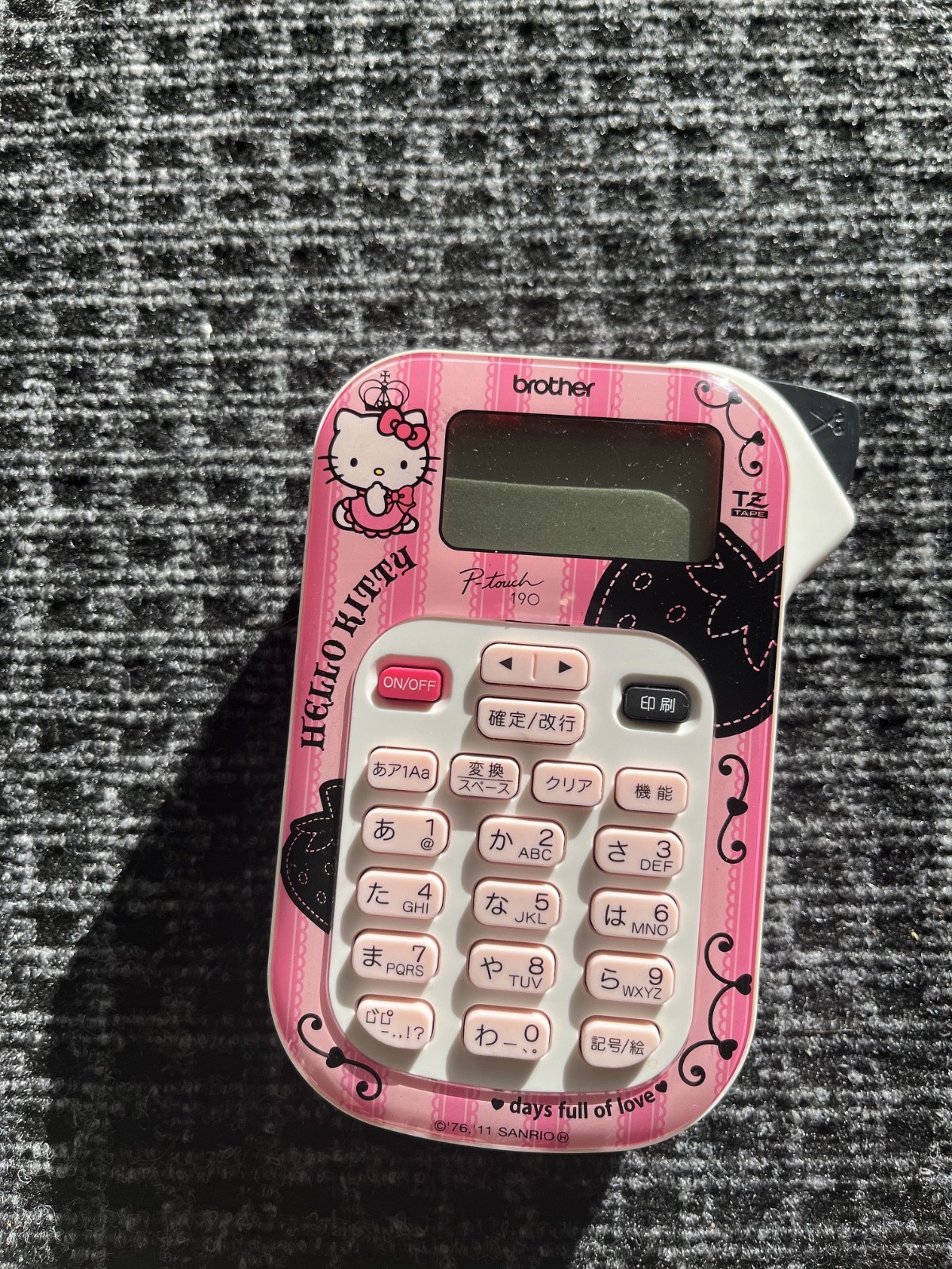 Brother P-Touch PT-190 «Hello Kitty» Label Maker PARTS ONLY