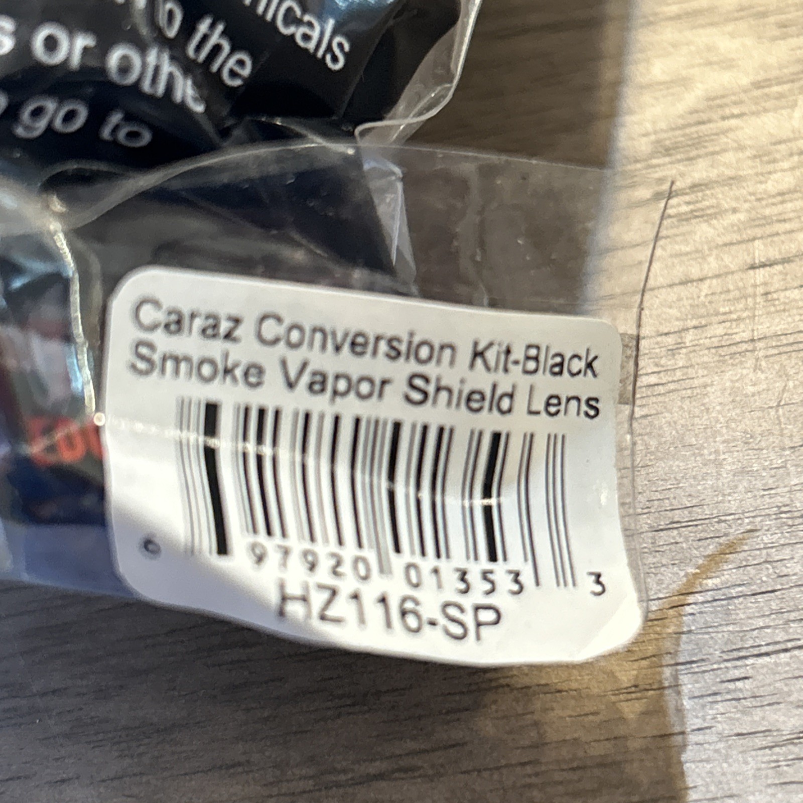 Edge Eyewear Caraz Conversion HZ116-SP Safety Glasses Smoke Lens Black