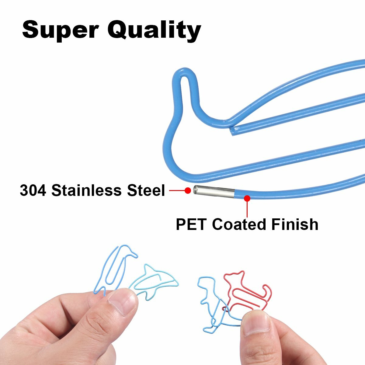 80pc 16 Cartoon Animals Shape Mini Paper Clips Stationery Bookmark Office School