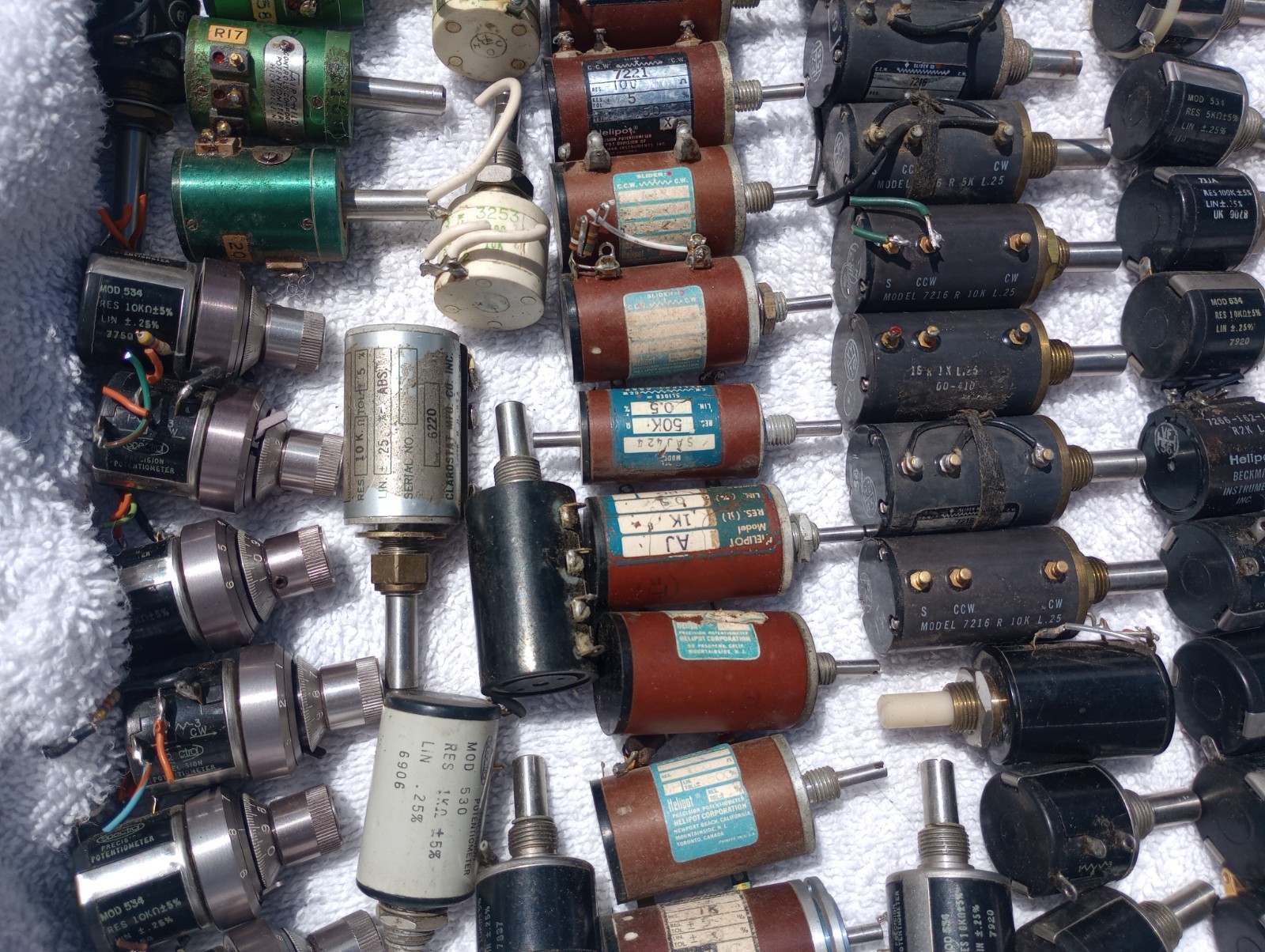 Bulk Lot of Vintage HeliPOT Potentiometer Mixed Makes & Models RADIO. SCOPES
