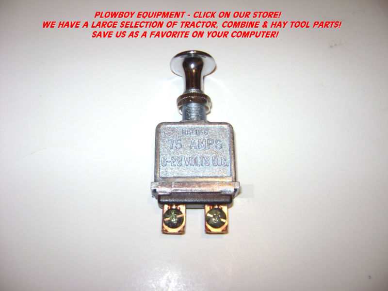 LIGHT SWITCH PUSH PULL ON OFF NO FUSE for JOHN DEERE