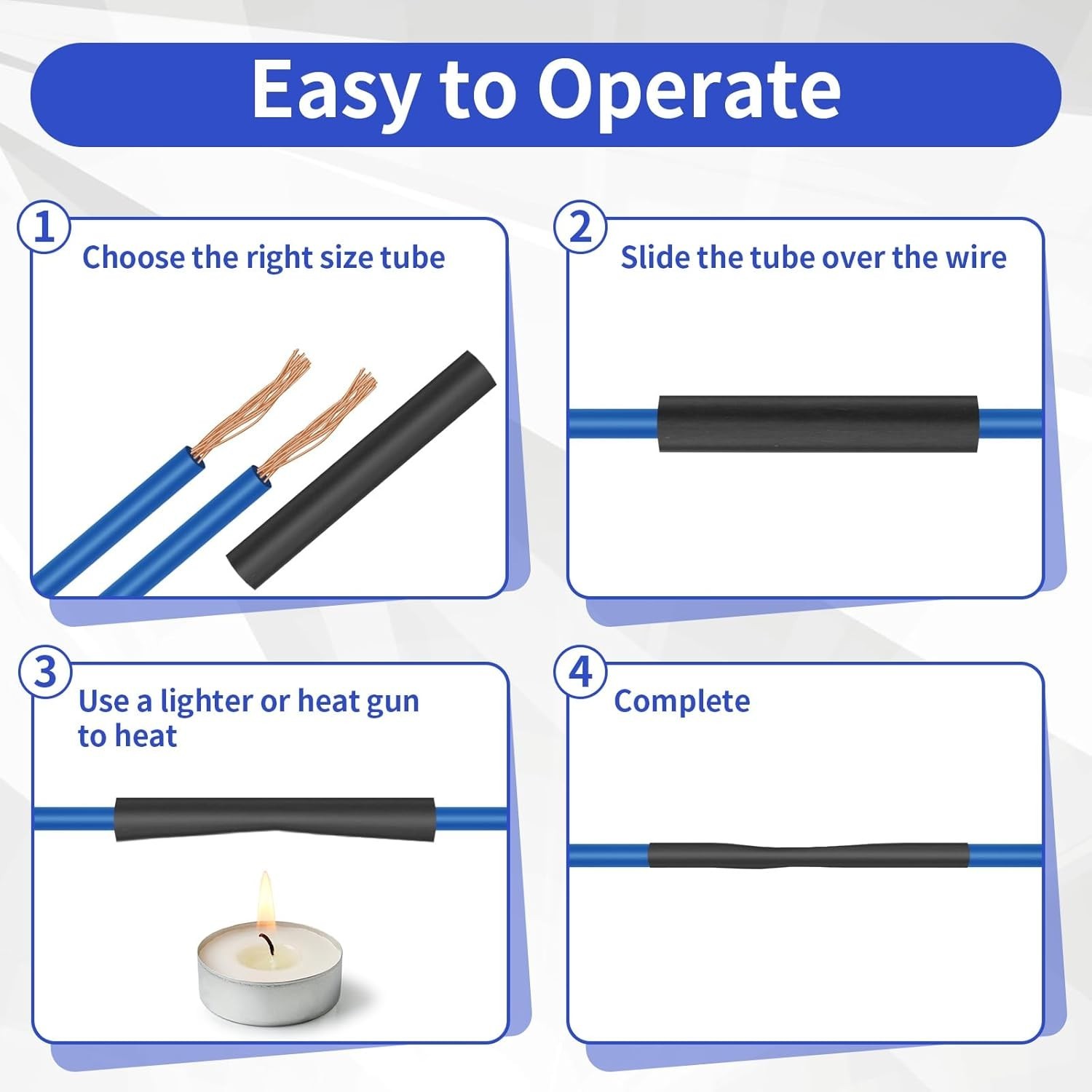446 Pcs Heat Shrink Tubing Kit-4:1 Ratio Adhesive Lined Marine Grade Shrink