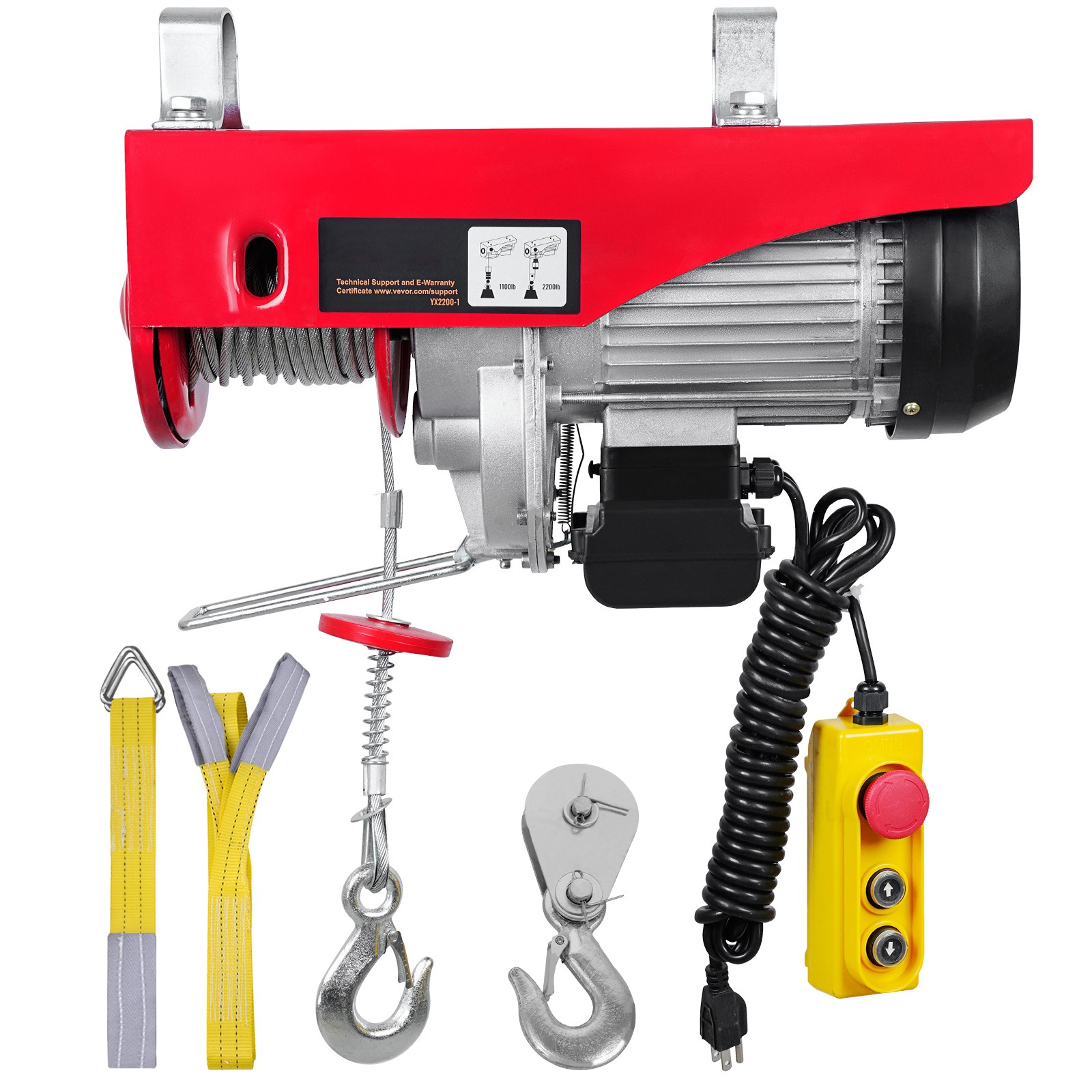 Uimoso Electric Hoist 2200lbs Crane Winch with Wired Remote Control 1600W 110V