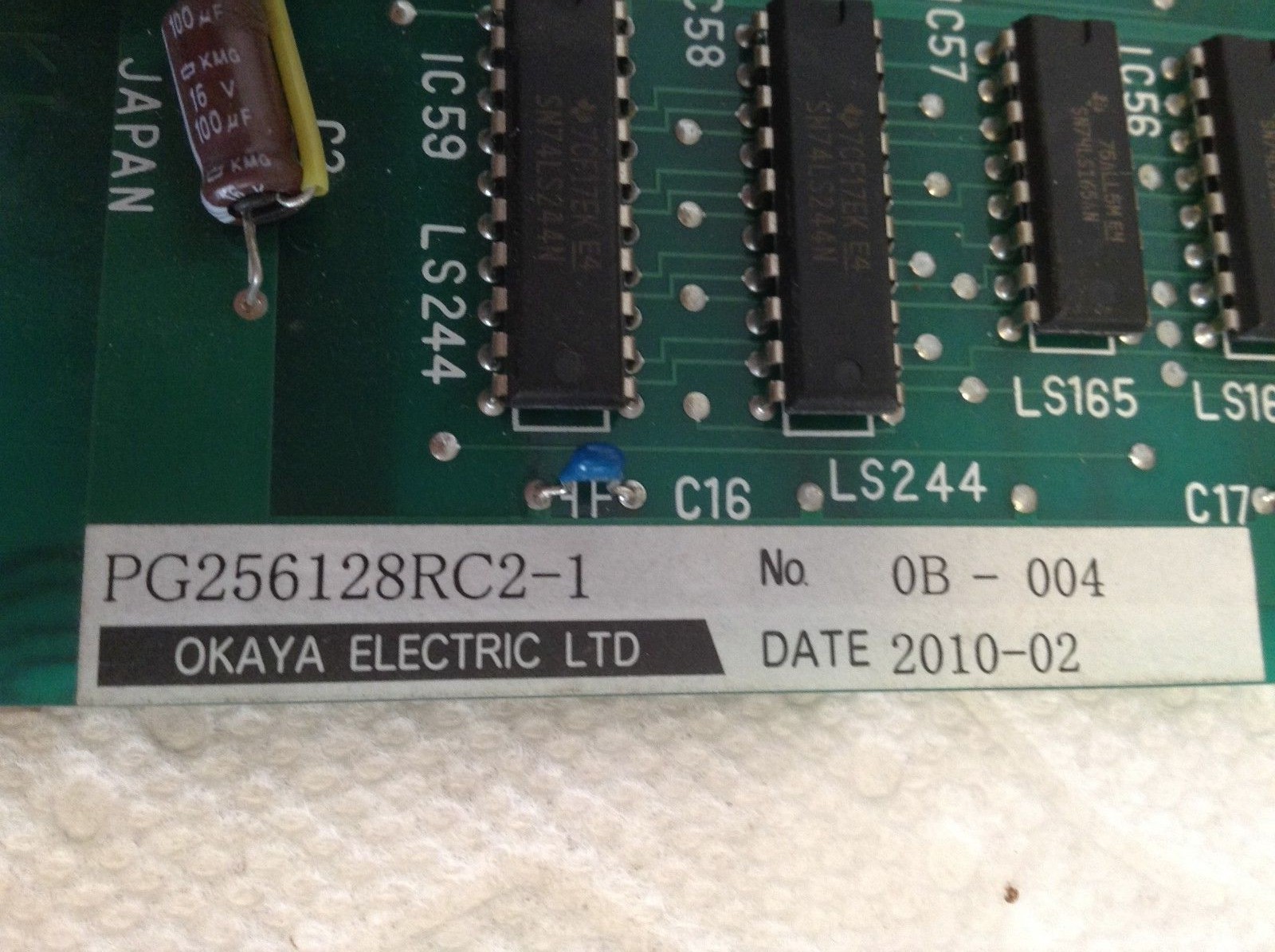 Okaya Electric LTD PG256128RC2-1 Board QDA-10080-2