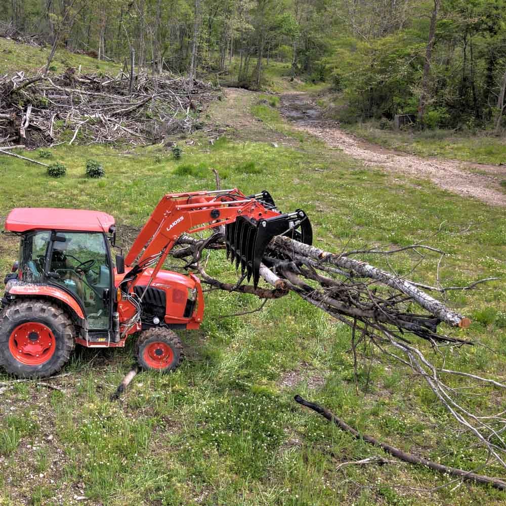 Titan Attachments Extreme Skid Steer Root Grapple Rake Attachment 72″ Universal