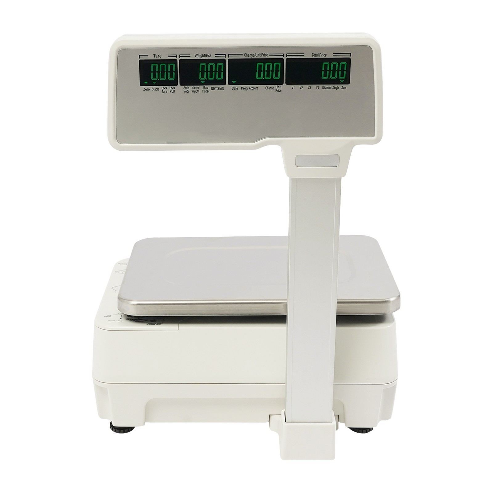 Commercial Label Printing Scale 30kg Capacity with Barcode Scanner Port