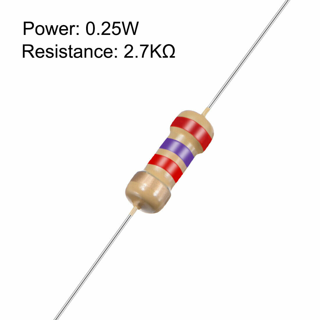100 Pieces 1/4W .25 Watt 5% Tolerance Carbon Film Resistor (0R ~1M)