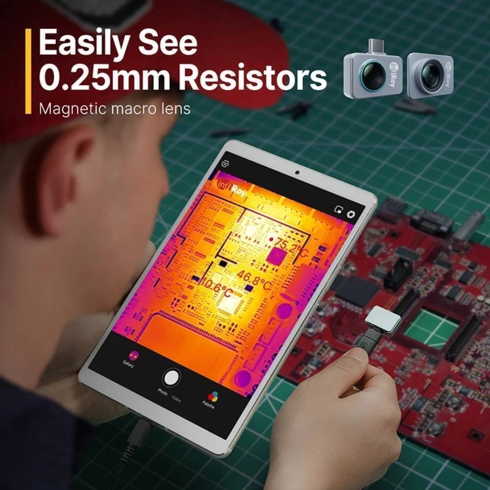 InfiRay P2 Pro Thermal Camera for iOS 256×192 IR with Magnetic Macro Lens