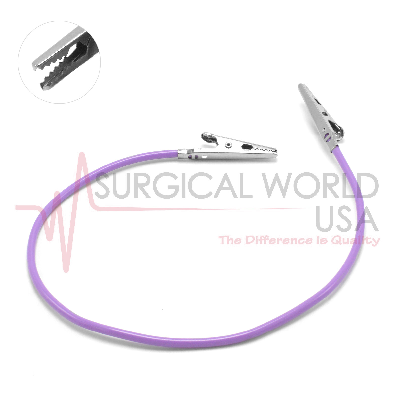 Dental Instruments Bib Napkin Holder Silicion Purple Crocodile Clips Hanger