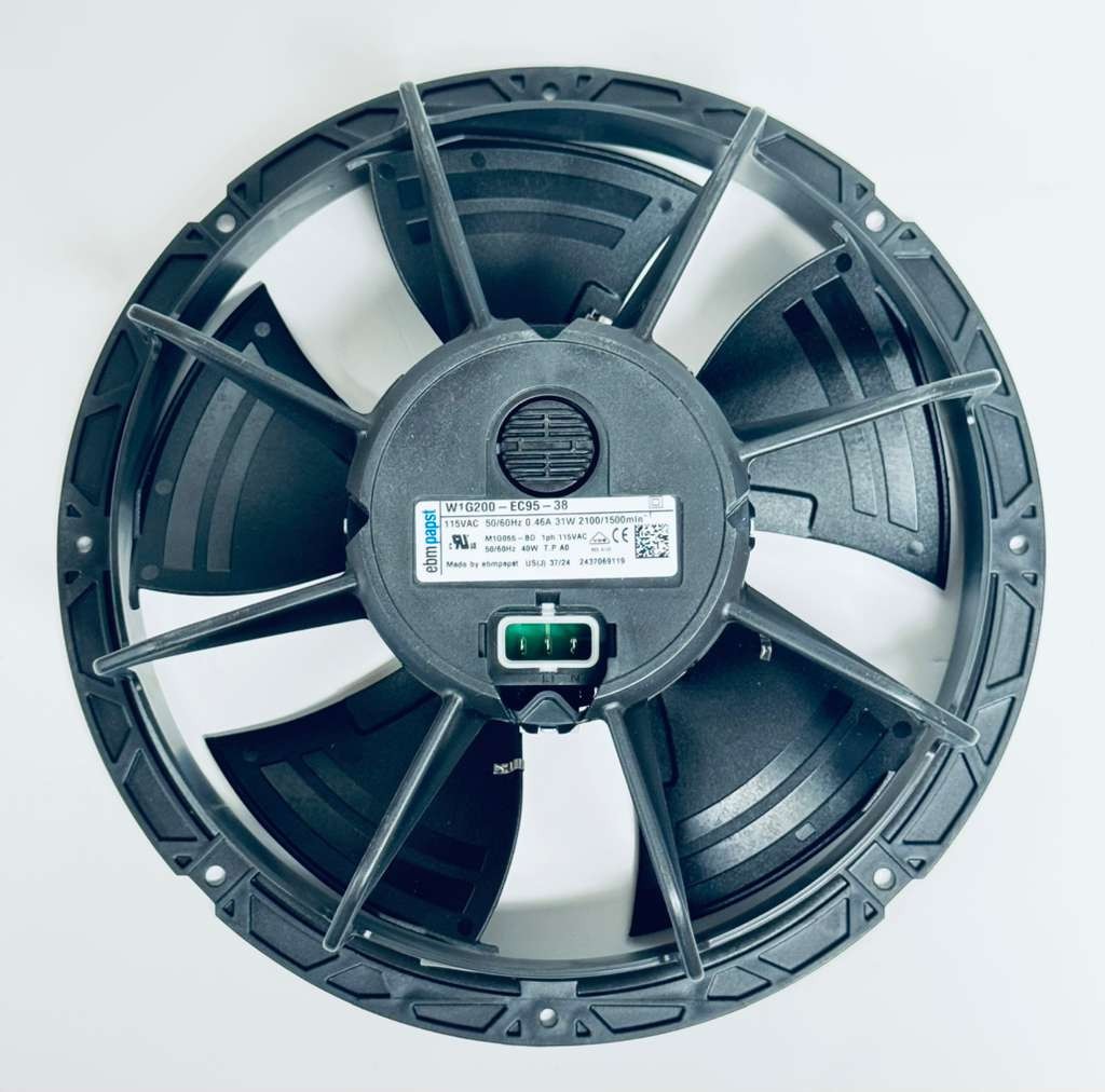 EBM-Papst EBM9538 8 in ECM Axial Fan Assembly 115V, 2 Speeds, 2100 2800 RPM
