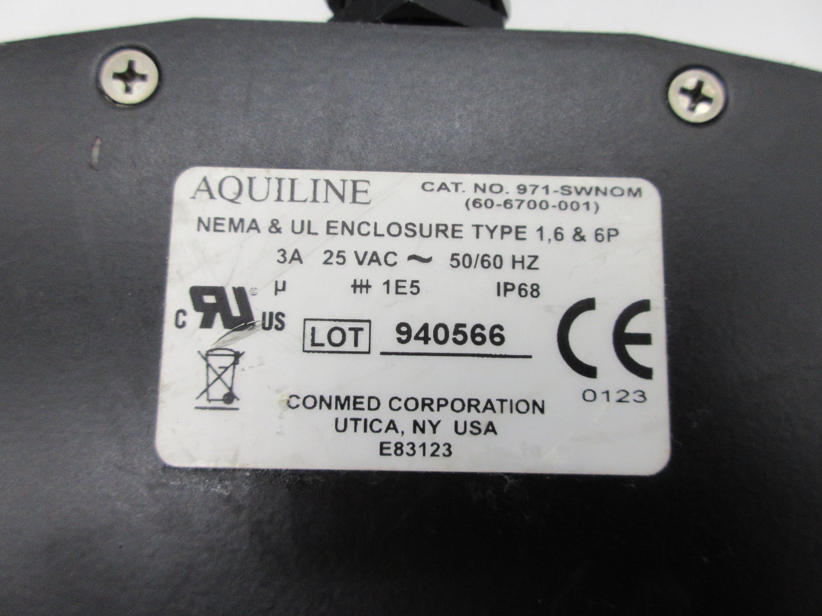 Aquiline 60-6700-001 Footswitch Pedal Foot Switch 971-SWNOM