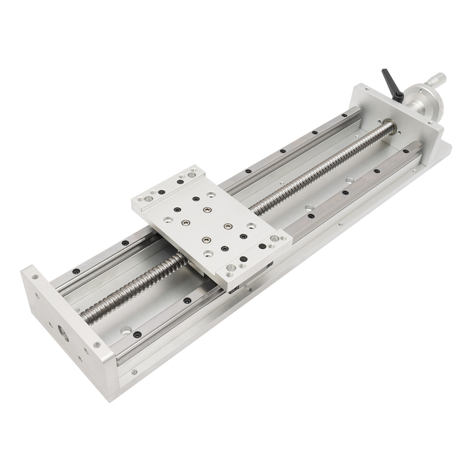 Manual Sliding Table SFU1605 Ballscrew Linear Stage Actuator Stroke:400mm+ Lock