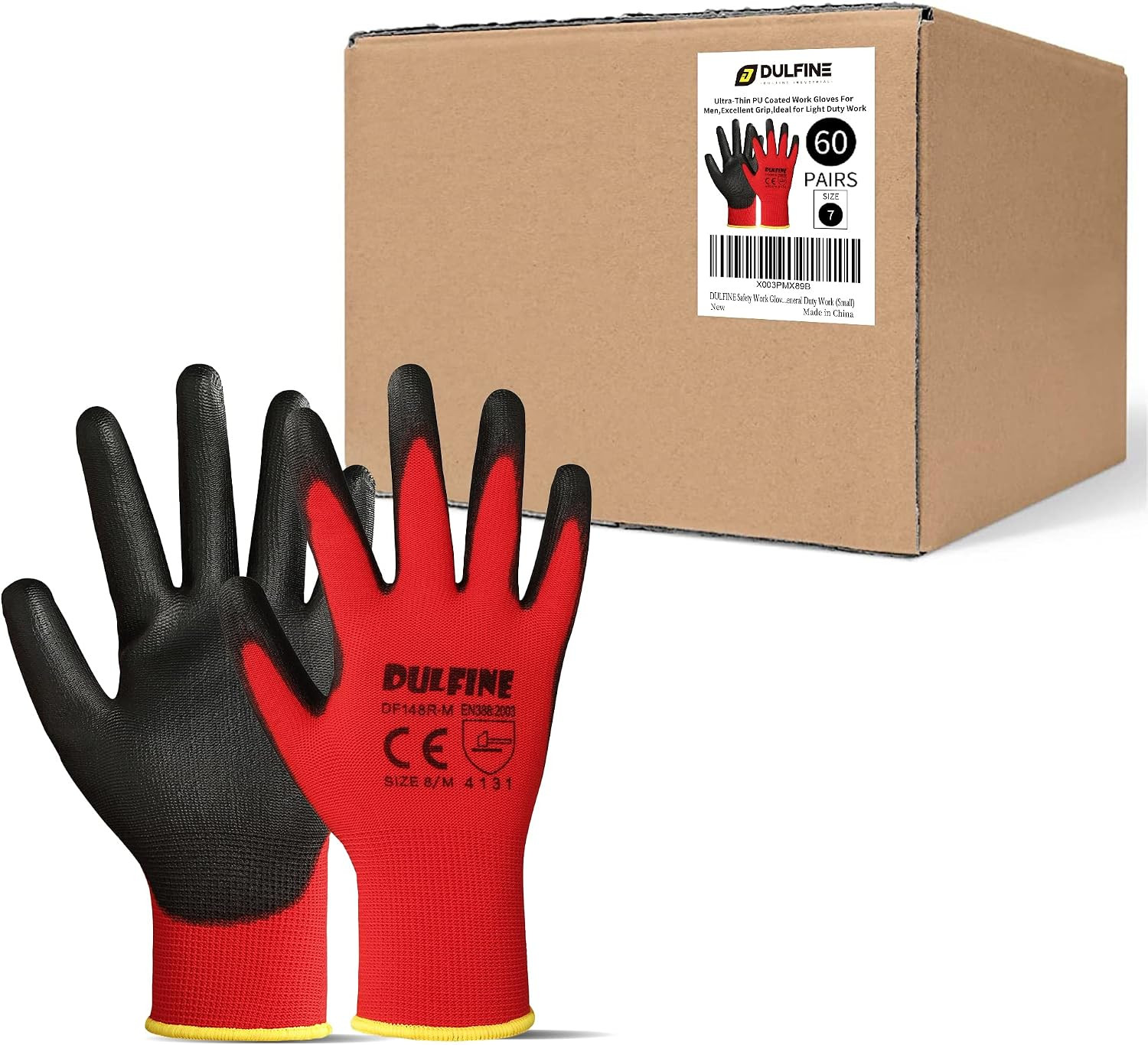 Safety Work Gloves for Men & Women, PU Coated Seamless Knit Grip | Smooth Grip o