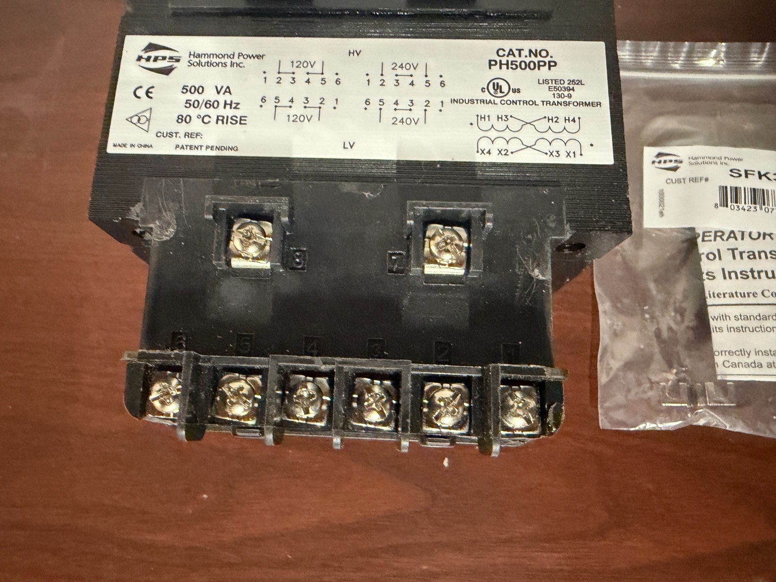 Hammond Power Solutions PH500PP Transformer 500VA 120/240VAC