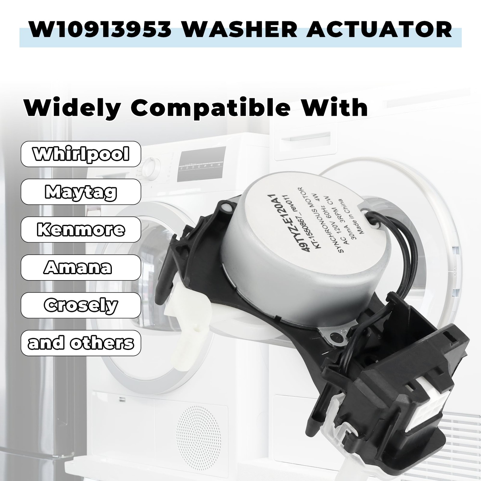 50SM21-1-221B Synchronous Motor Washer Actuator | Replaces White&black