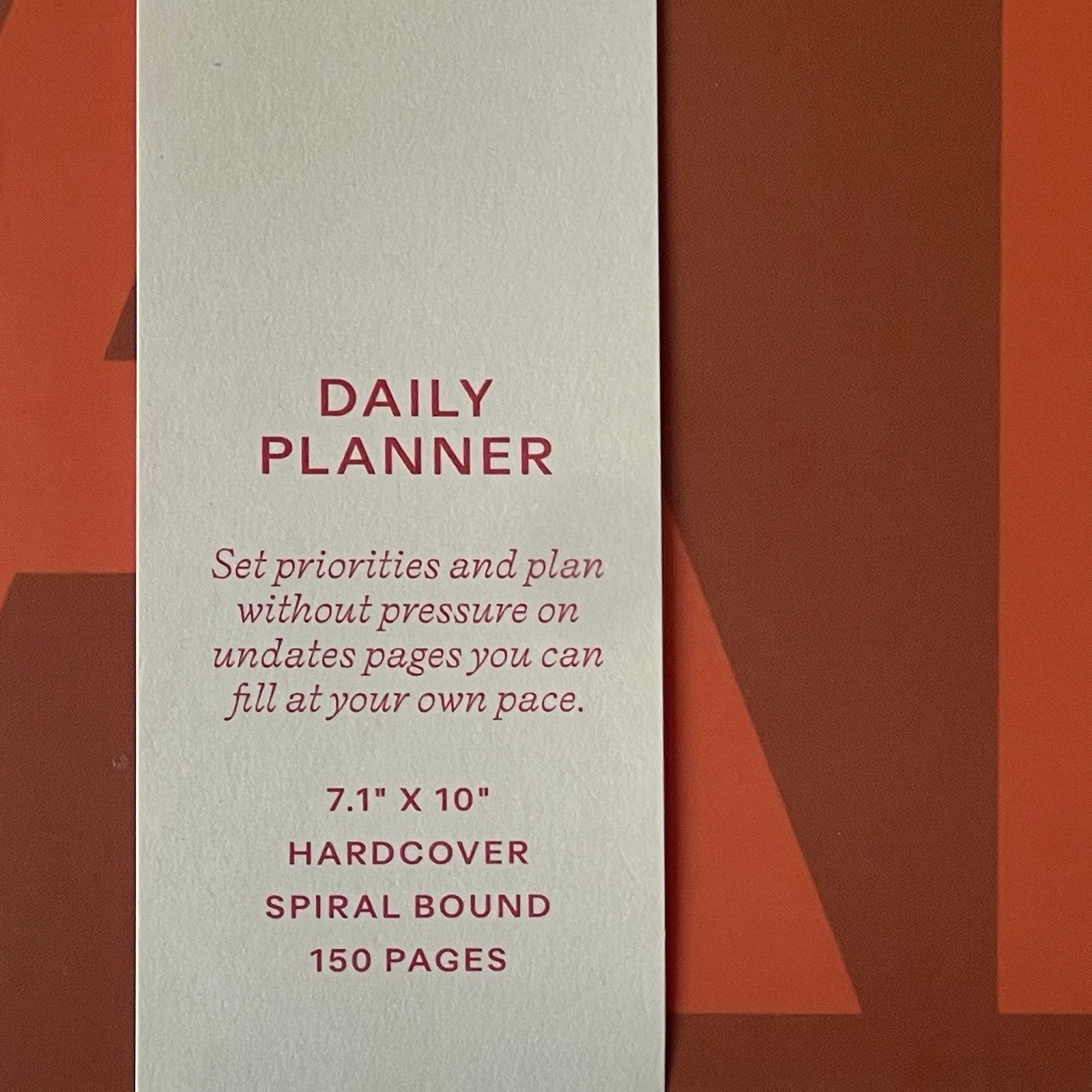 Papier Productivity Planner Spiral Bound Undated Hardcover 7″x10″ 12 Weeks 1unit