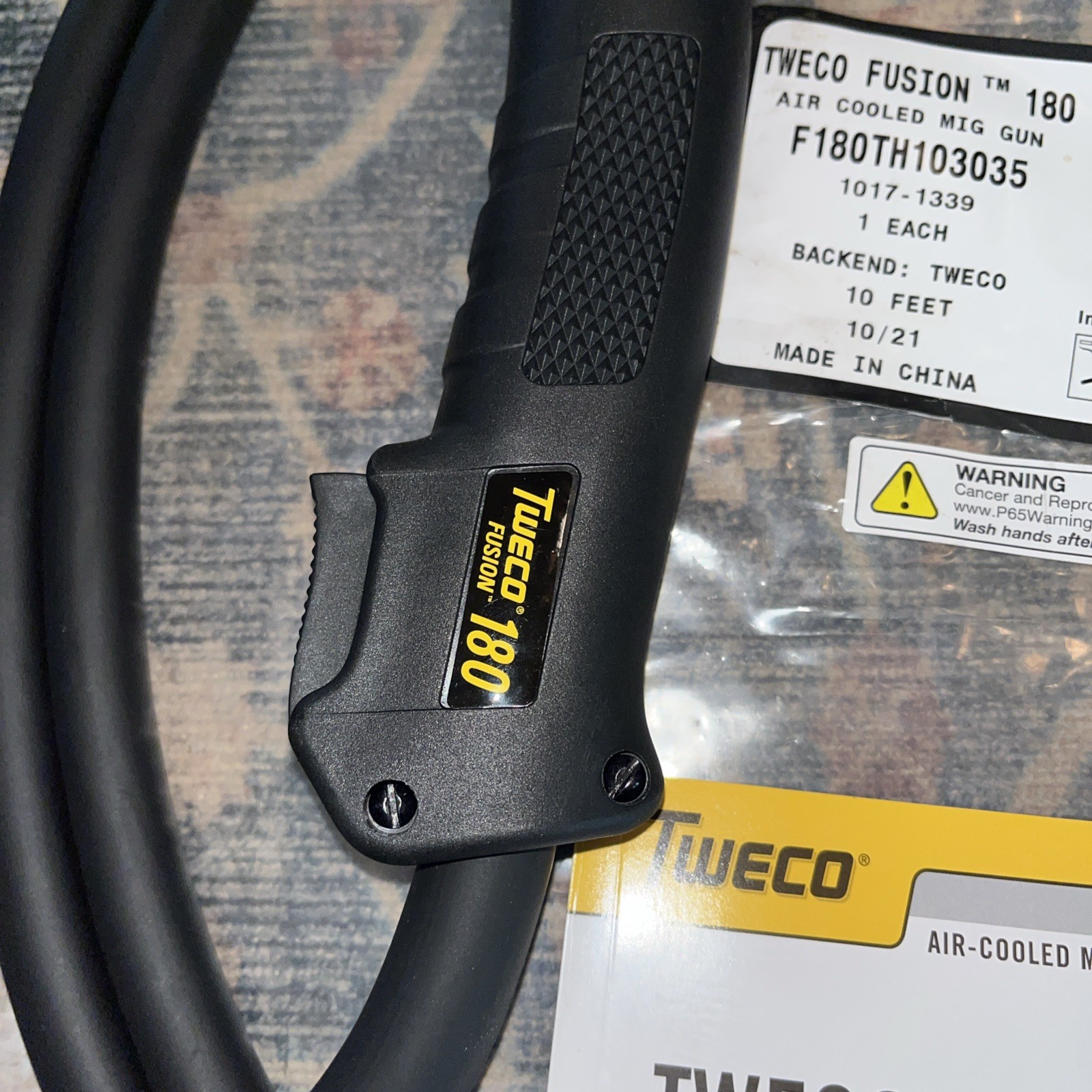 Tweco Fusion Mig Gun 180 F180TH103035 New 1017-1339 Miller Esab Lincoln