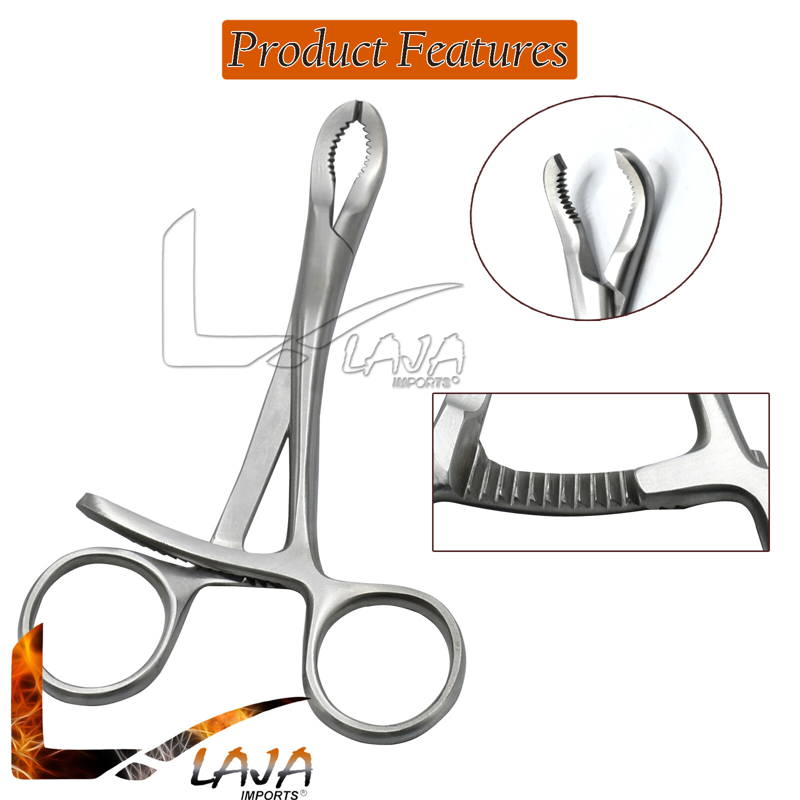 Ratchet with Reduction Bone Holding Forceps 5.5″ Orthopedic Surgical Instrument