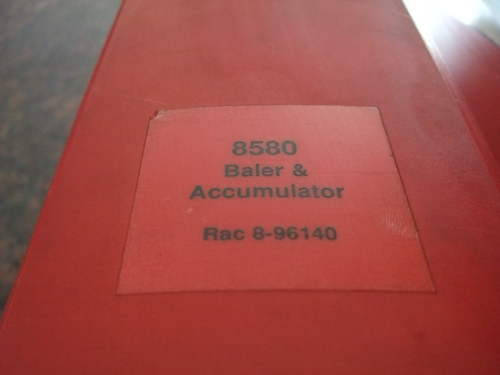 CASE 8580 BALER & ACCUMULATOR SERVICE SHOP REPAIR MANUAL