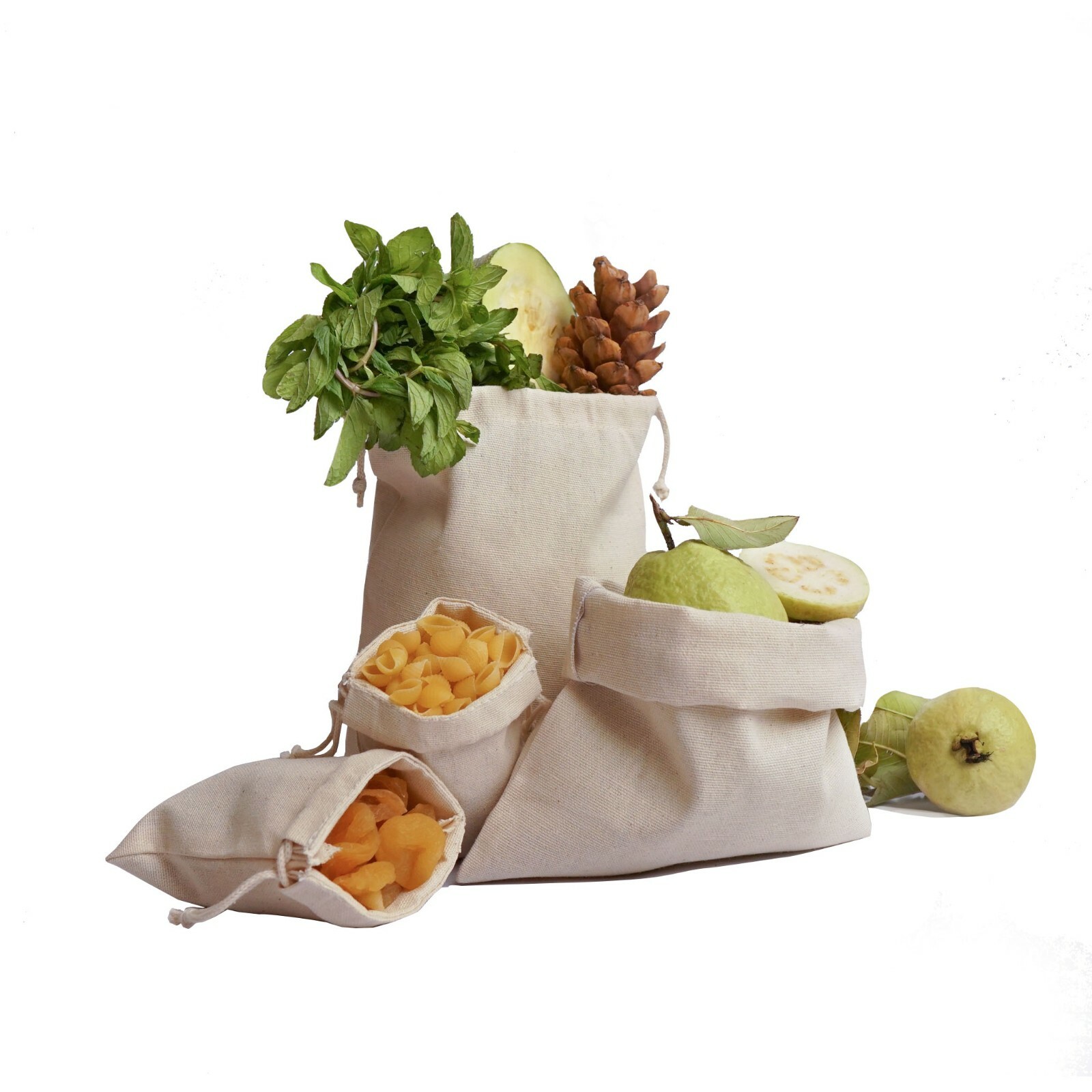 Biglotbags – 8 x 10 Inches Premium Canvas Cotton Double Drawstring Muslin Bags