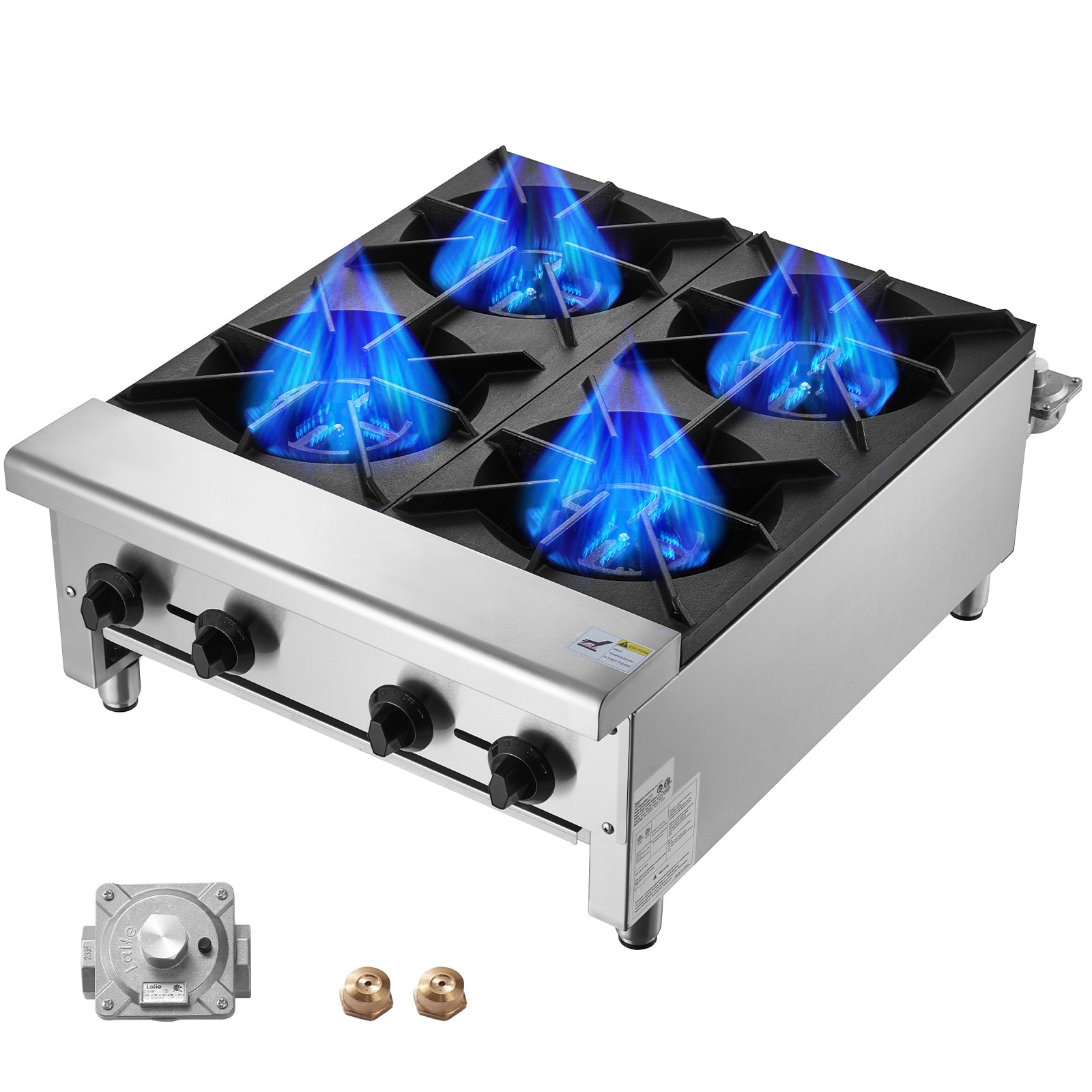 Uimoso Commercial Gas Range Stove with 4 Burners for Countertop Cooking