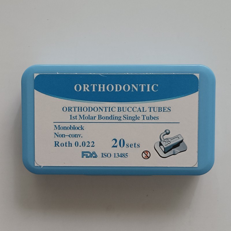 Dental Orthodontic Bondable Buccal Tubes MBT ROTH 022 1st 2nd Molar Non-conv