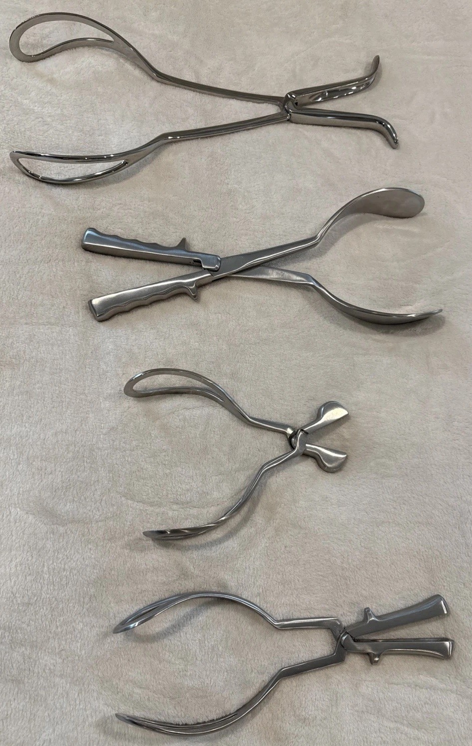 Lot Of 4 Obstetrical Forceps Gynecology Surgical Instrument Stainless 11 6 7