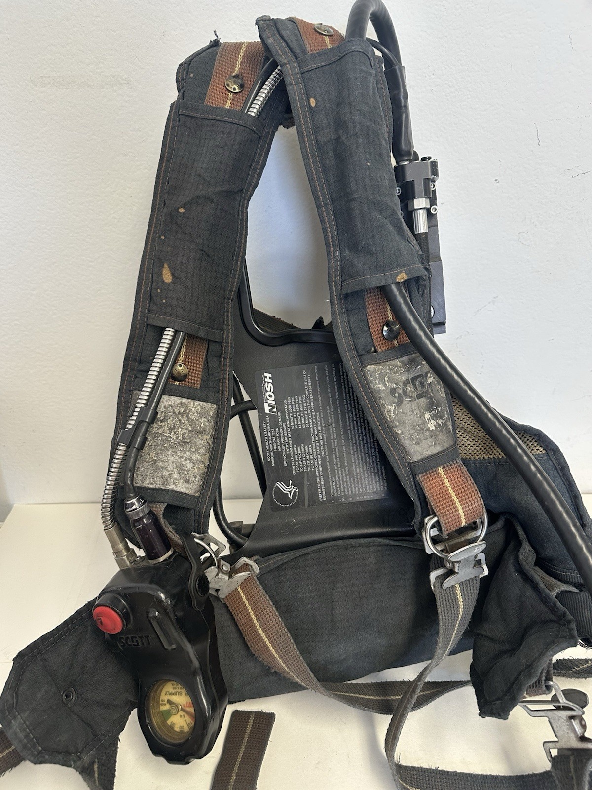 Scott Air-Pak 4.5 CBRN SCBA Harness 2007ed Pak-Alert EZ Flo Regulator HUD AP75