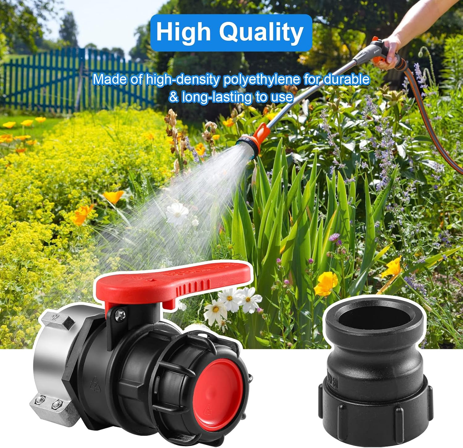 75mm IBC Tote Tank Adapter Ball Valve, 2.95″ Coarse Thread Tote IBC Ball Valve C