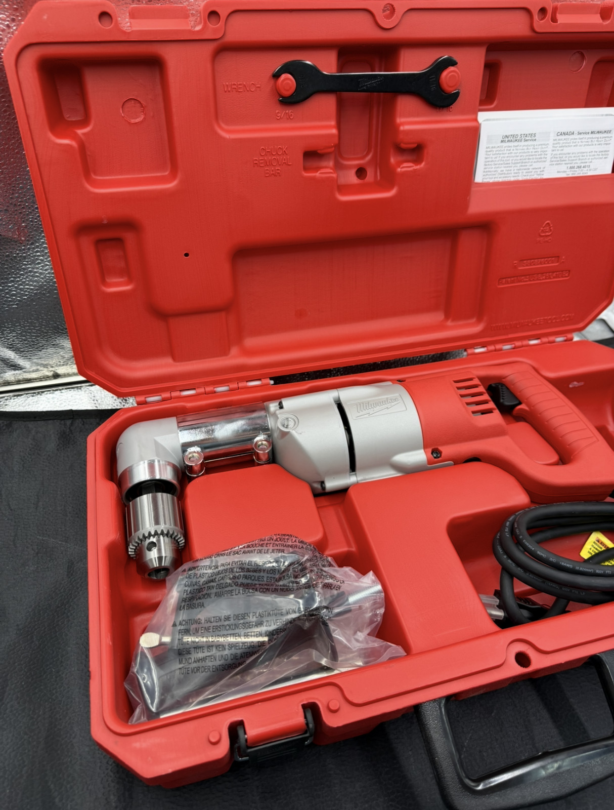 Milwaukee Two-Speed Right Angle Drive 1/2” Drill Kit 48-06-2871