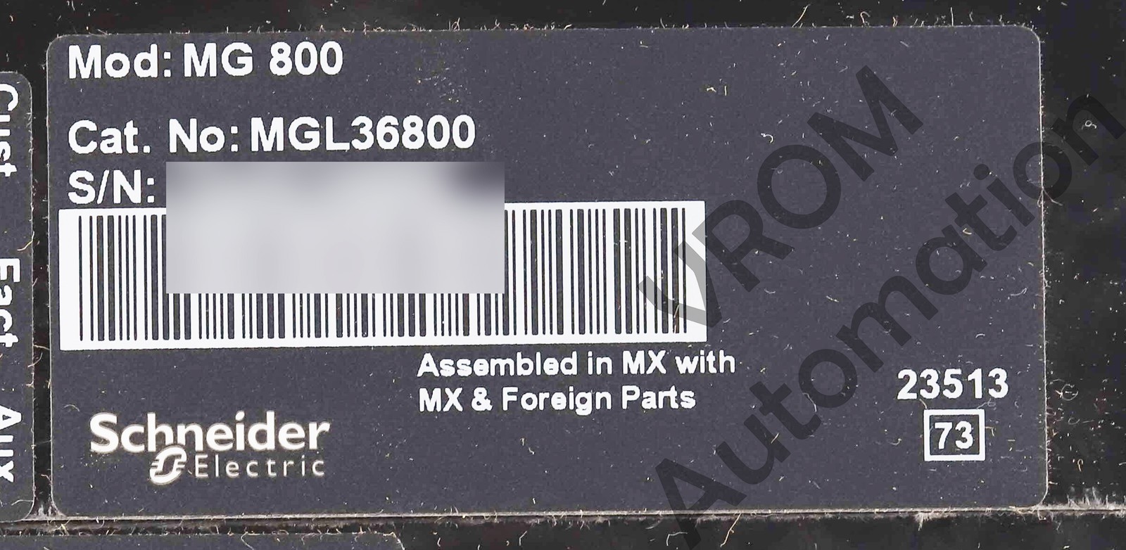 Surplus Square D MGL36800 PowerPact Circuit Breaker 800A 3-Pole 600VAC