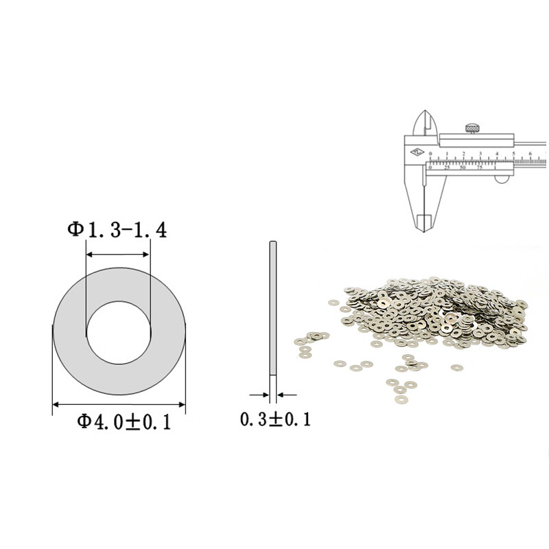 Flat Washers 1.1/1.2/1.3/1.4/1.5/1.6/1.7mm Miniature Gasket Iron/Stainless Steel