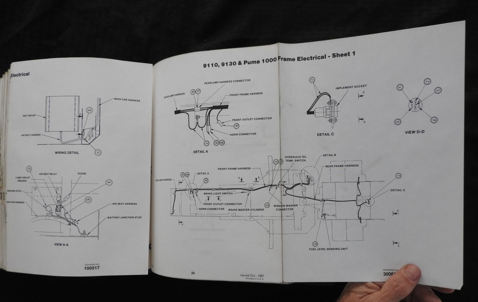Case IH 9110 9130 STEIGER TRACTOR 1000 Panther Puma Wildcat Service Manual 1987