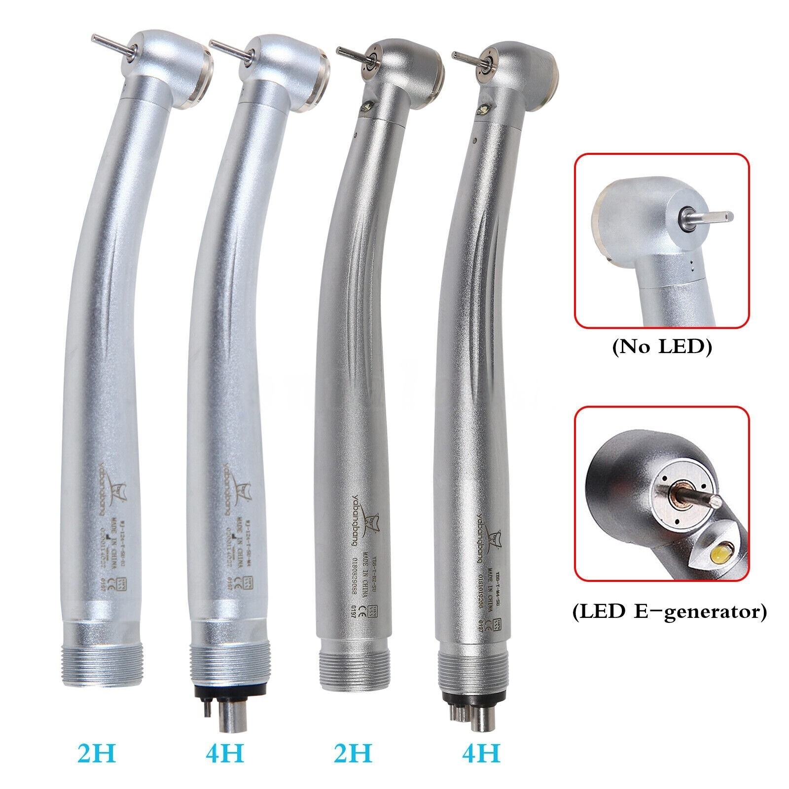 1-10 Yabangbang Dental LED E-generator / High Speed Handpiece 4/2 Hole NSK Style
