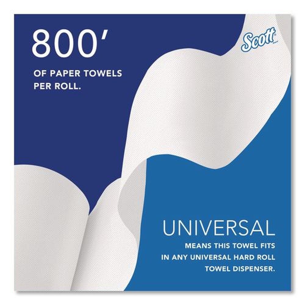Scott 56158 8″ x 800′ 1-Ply Hard Roll Paper Towels – White (6/CT) New
