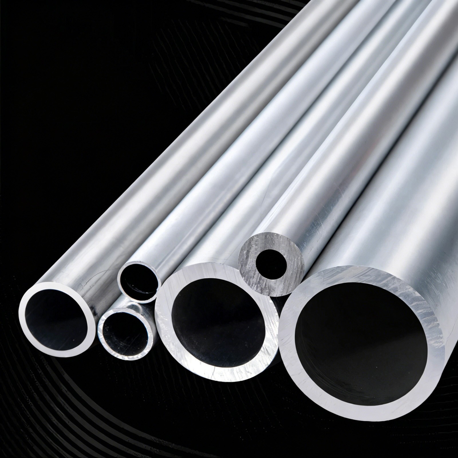 Aluminium Round Tube Pipe 0.2mm 0.5mm 1mm Wall Thickness, Length 300mm 6063T6