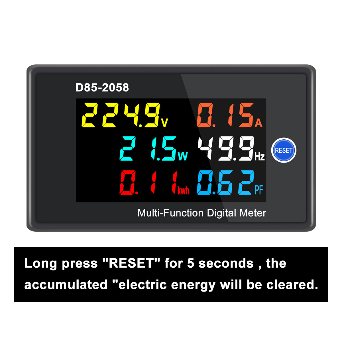 AC 40-300V 200-450V Digital Meter Voltage Amp Kwh Energy Power Voltmeter 0-100A