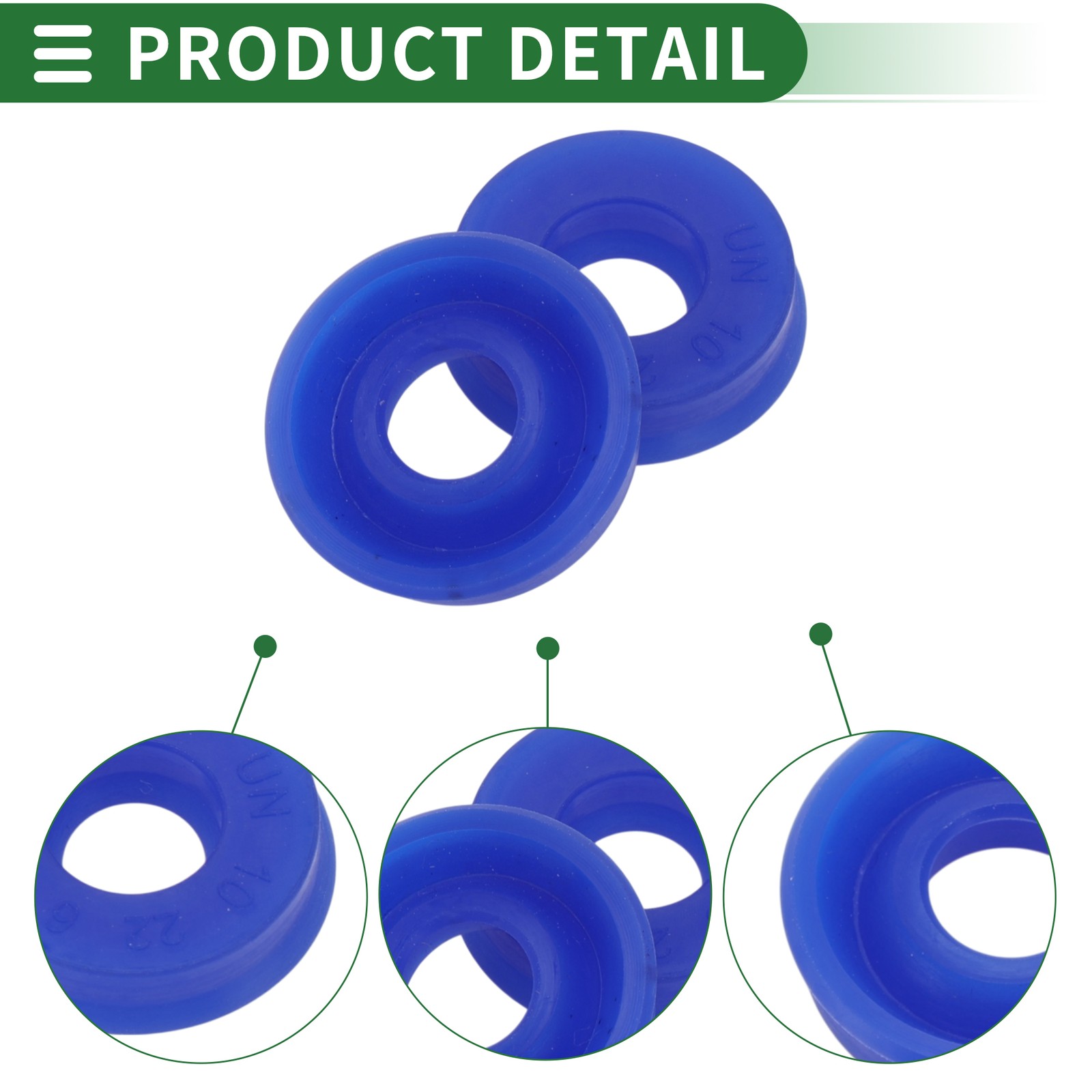 Oil Seal Seal Ring Rotary Shaft Seal TPU 10x22x6mm High Pressure Blue 10 Pcs