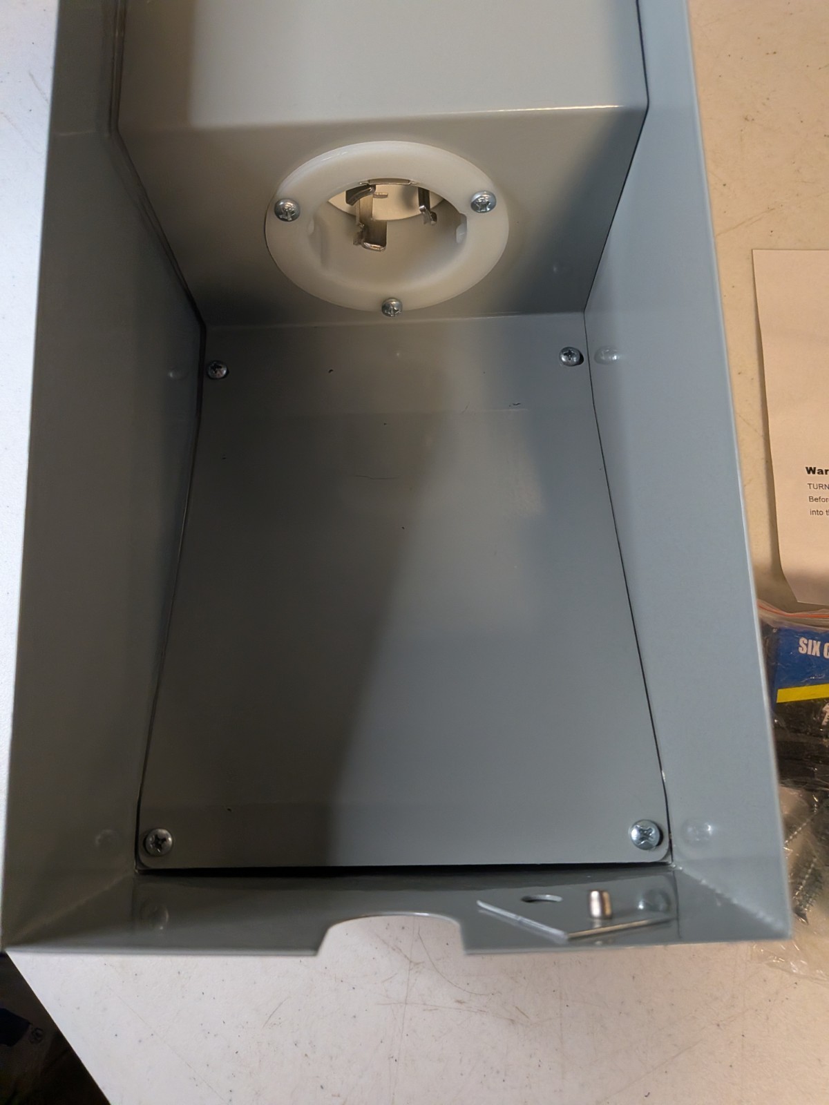 Heavy Duty Pre-Drilled 50 Amp Generator Inlet Box 3R NEMA SS2-50P Big Spac for 3