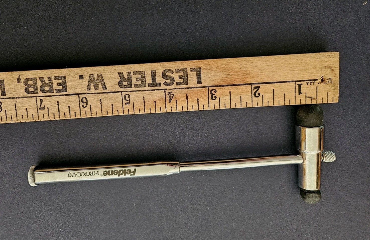 Buck Reflex Hammer w Dual Rubber Bumpers FELDENE Arthritis Medicine Advertising